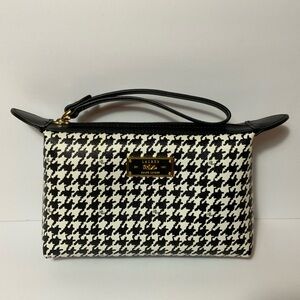Ralph Lauren Houndstooth Agdon Zipper Wristlet